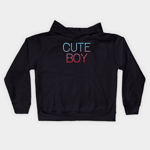 Cute boy Kids Hoodie by MiniGuardian